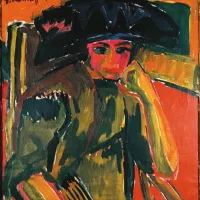 Karl Schmidt-Rottluff, Portret Rose Schapine, olje, 1911