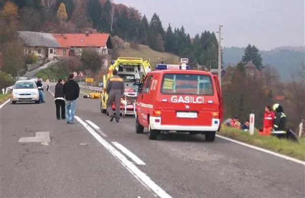 Gasilci PGD Postojna so zavarovali mesto nesreče
