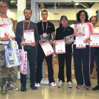 Najboljših šest, z leve: Primož Gašpirc (70 km), Boris Ivanovič (80), Uroš Sobočan (73), Jožica Šiftar (61), Marjeta Gomilšak (66), Nataša Robnik (64)