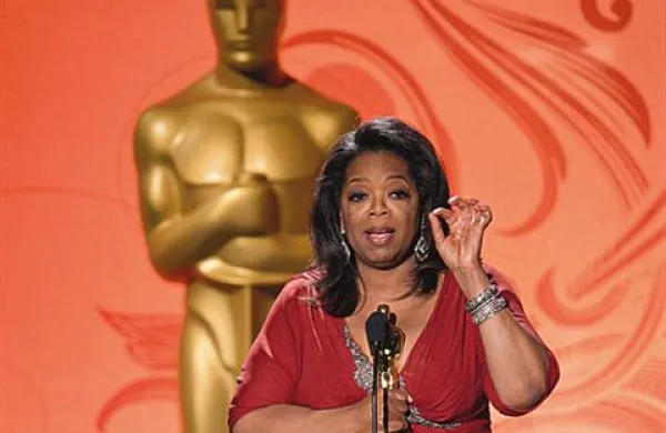 Oprah Winfrey je bila ob prejemu oskarja vidno ganjena
