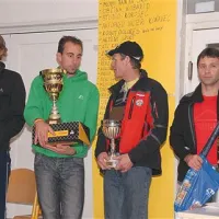 Štirje najhitrejši, z leve: Simon Alič (2.), Mitja Kosovelj (1.), Franci Teraž (3.), Aleš Štor (4.)