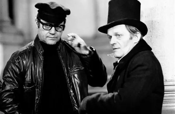 Režiser Franco Giraldi (levo) na snemanju filma Dolgo potovanje (1975)