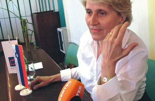 Predsednica stranke Glas žensk Slovenije Monika Piberl 