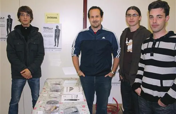 Zadovoljni organizatorji TRAKulje - Matevž Rijavec, Domen Uršič, Miha Grah in Mitja Kumer