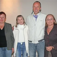 Sivkarji na posvetu v Divači (z leve): Orieta Milovan, Ingrid Dolgan, Bogdan Križman in Tanja Arandjelović
