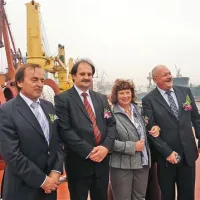 Novinko so  v floto Splošne plovbe sprejeli tudi  namestnik   predsednika uprave Miroslav Grča,  tehnični direktor Boris Vidmar, direktorica kontrolinga Ksenija Mahnič in inšpektor Darko Perc  