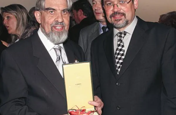 Jaša Zlobec (desno) z očetom Cirilom Zlobcem