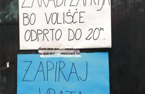 Zaprla se je večina voli&scaron;č