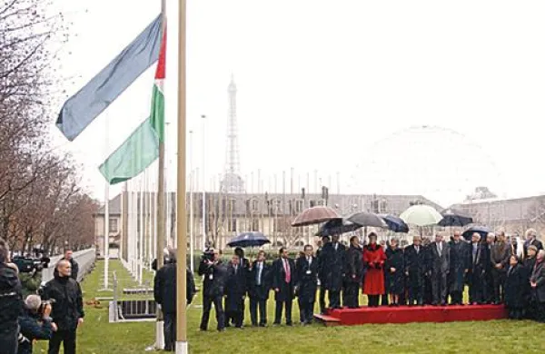 Pred Unescom je zaplapolala palestinska zastava
