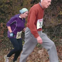 Nada Merlak, najboljša starejša veteranka v PGT 2011, in ajdovski veteran Silvo Kovšca