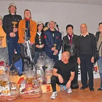 Najboljši tekači letos in gostje zaključne prireditve, z leve: Štor, Trobec, Alič, Tušar, Šorli, Sokol,  Čendak, Poljšak, Cerar, Ponomarenko