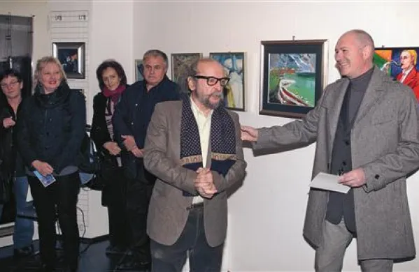 Srce galerije Squart Janez Matelič in umetnostni kritik Dejan Mehmedovič