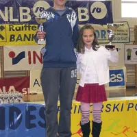 Postojnčana s pokaloma: Klemen Vilhar in Lara Gašič