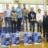 Najboljši v PPT 2011: podeljevalka priznanj Lucija Mlinarič, Aljoša Smolnikar, Sergeja Lipušček, Jernej Šemrov, Kristina Bele, Kristjan Ipavec, Jana Kotar Ilijaš, predstavnik vodstva PPT Veselko Španić