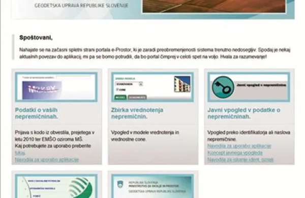 Geodetska uprava RS (Gurs) bo skladno z začasno odločbo informacijske pooblaščenke do vključno petka z javnega vpogleda v podatke o nepremičninah na svoji spletni strani umaknila podatke o fizičnih osebah, ki so lastniki nepremičnin