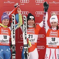  Tina Maze,  Fabienne Suter in Anna Fenninger 