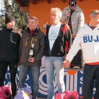 V eni od veteranskih kategorij so pri vrhu prevladovali Slovenci, z leve Robert Zrimšek (4.), Matjaž Vrhunc (3.), Robert Petrovčič (2.)