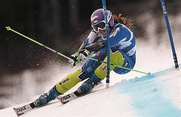 Tina Maze je na Zlati lisici v Kranjski Gori skupno zasedla tretje mesto