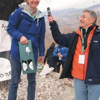 Peter Vodopivec je Brigito Langerholc Žager spravil v smeh