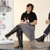 Kuratorka Eastweek programa Elena Giuffrida in Nejc Gazvoda 