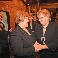 Irena Urbič, Primorske novice, dr. Jadranka Vrh Jermančič in dr. Alenka Malejeva, Morska biološka postaja Piran, so bile dobro razpoložene (z leve)