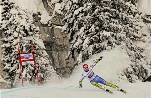 Andrej Šporn je bil na smuku v Garmisch-Partenkirchnu četrti 