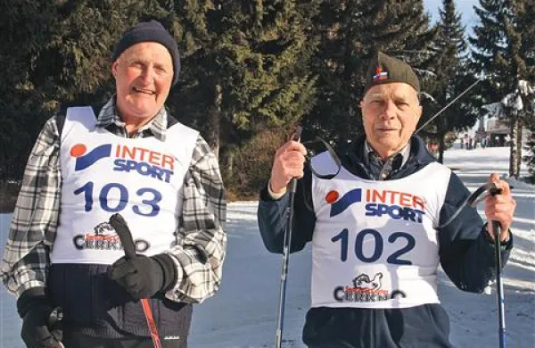 Dva od treh preostalih borcev - tekačev - Radovan Hrast (levi) in Jože Vehar