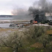 Zgorel &scaron;kver na Seči
