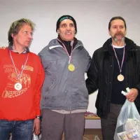 Starejši veterani z medaljami: Jadran Nardin ter Dolenjca Anton Derganc in Edvard Doljak