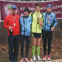 Najhitrejši na najdaljši progi (8000 metrov): Jernej Krkoč, Jernej Šemrov (izven konkurence), Rok Puhar, Borut Albreht (z leve)