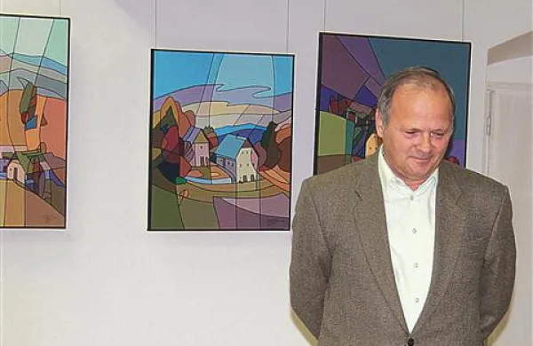 Rafael Terpin na svoji 28. razstavi kmečke krajine in arhitekture