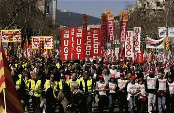 V Španiji danes potekajo številni protesti proti reformi trga dela. Foto: Reuters