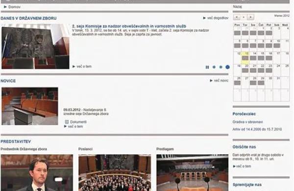 Spletna stran državnega zbora je bila nekaj časa nedostopna, sedaj ponovno deluje