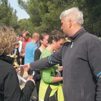 Predrag Živković iz Umaga je delil vabila na tek po Parencani, napovedan za 1. april