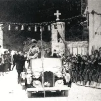  Benito Mussolini na obisku v Kobaridu, 20. septembra 1938 