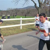 Lipicancev ni bilo videti, zato pa so ob tekaški progi skozi Lipico vadili golfisti