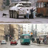 Sredi&scaron;če Sarajeva je danes v rdečem