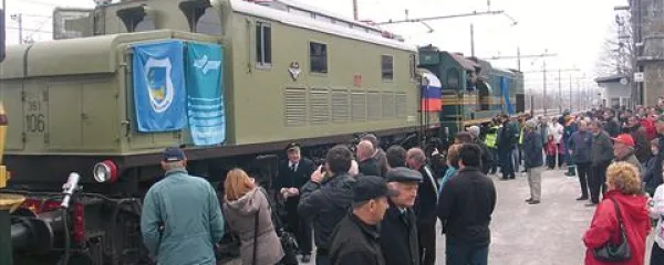 Prihod Brede na bistriško železniško postajo je pritegnil veliko obiskovalcev 