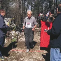 Silvo Kovšca je bil za Albertom Lazarjem drugi najstarejši na teku