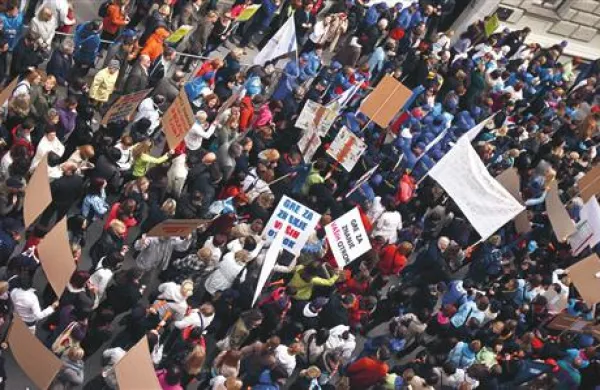 Stavka dela javnega sektorja v Ljubljani