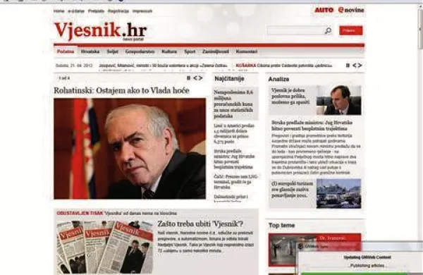 Pogajanja z britanskim skladom Oak Investment Managment Group niso uspela, zato je Vjesnik ostal le še na spletu. Foto: Vjesnik