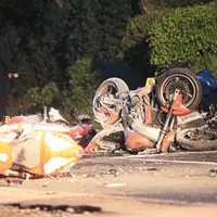 V trčenju dveh skupin hrvaških motociklistov pri Moščeniški Dragi nedaleč Opatije so umrle tri osebe