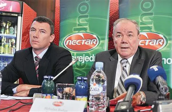 Izvršni direktor družbe Nectar Bojan Radun (levo) ter predsednik in lastnik družbe Nectar Slobodan Radun