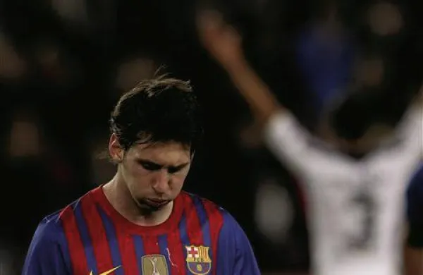 Lionel Messi ni imel dobrega večera. Foto: Reuters