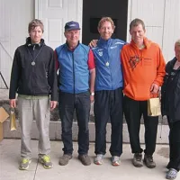 Medalje članov B: Matej Curk, vodja teka Karlo Kastelic, Kristjan Ipavec, Darko Kunc