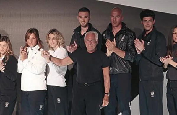 Giorgio Armani z italijanskimi olimpijci