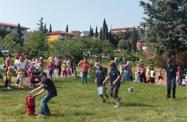 Podmladek Prostovoljnega gasilskega društva Korte je pokazal vajo