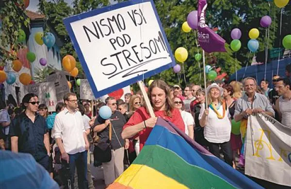 Fotoutrinek iz lanske Parade ponosa v Ljubljani