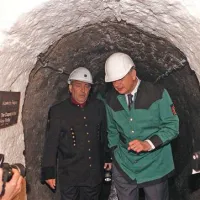 Predsednik republike Danilo Türk si je  ogledal rudnik živega srebra Antonijev rov