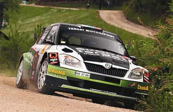 Alex Humar s Škodo Fabio S2000 (fotografija je z relija Saturnus) 